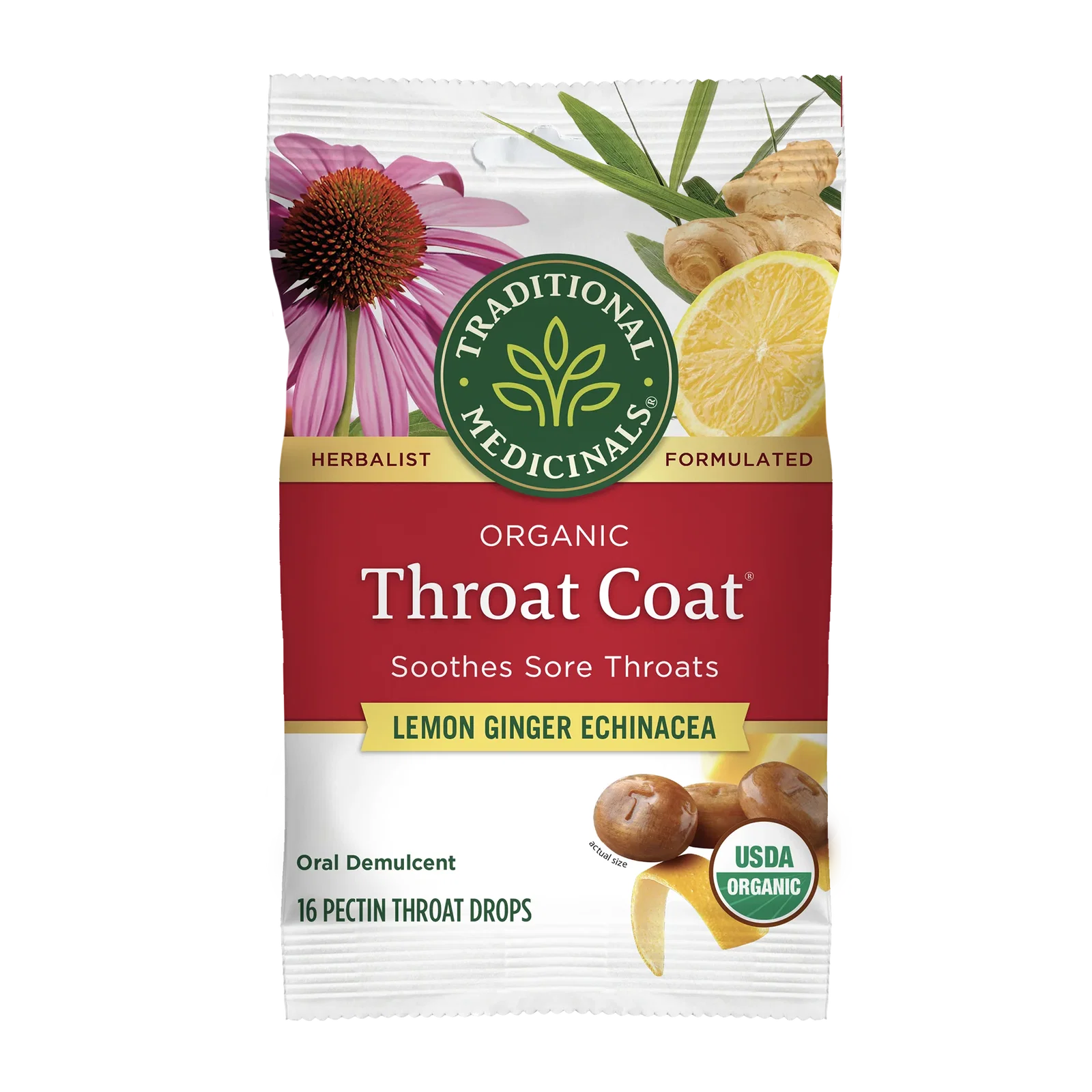 Image of Throat Coat® Lemon Ginger<br>Echinacea Lozenges