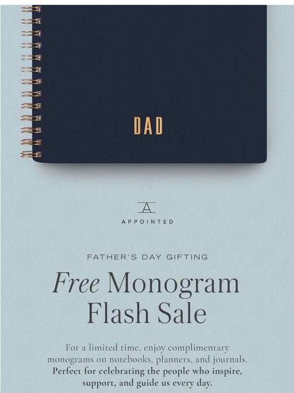 Free Monograms for Father's Day