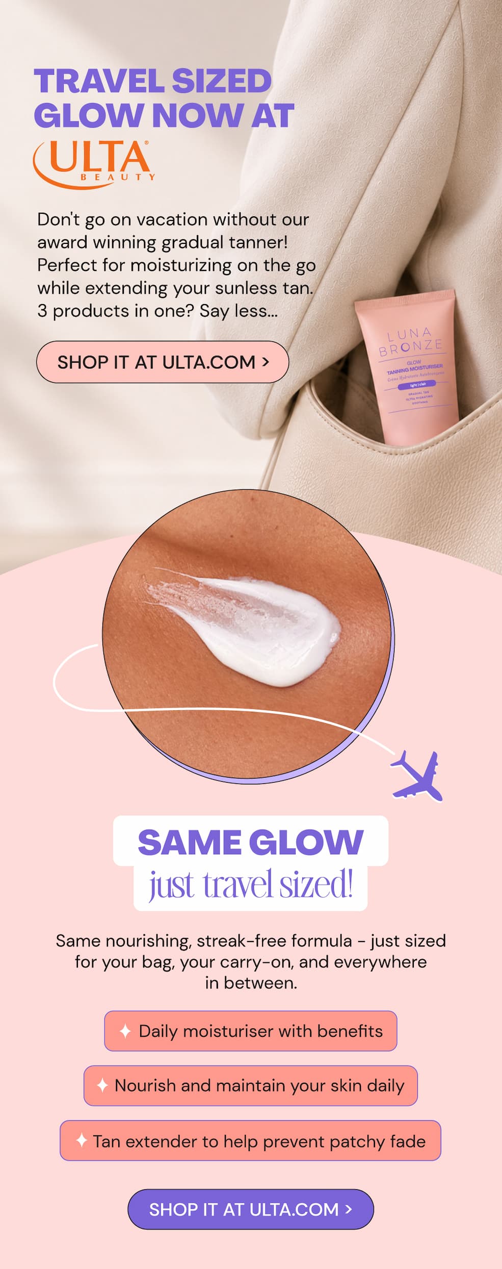 Same glow, now travel sized - launching soon