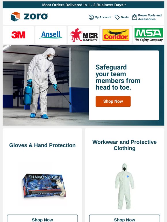 Keep workers safe with PPE from the best brands.