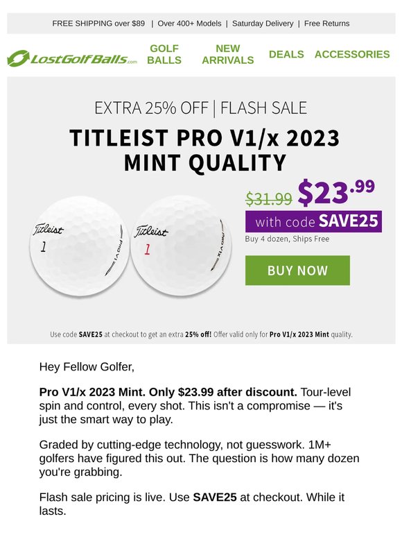  Pro V1/x 2023 Flash Sale → 25% OFF