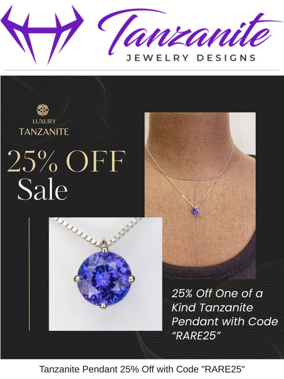 Deal of the Day: 25% Off Brilliant Round Tanzanite Pendant 💎