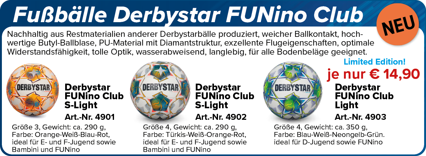 NEU! Fußbälle Derbystar FUNino Club - Limited Edition