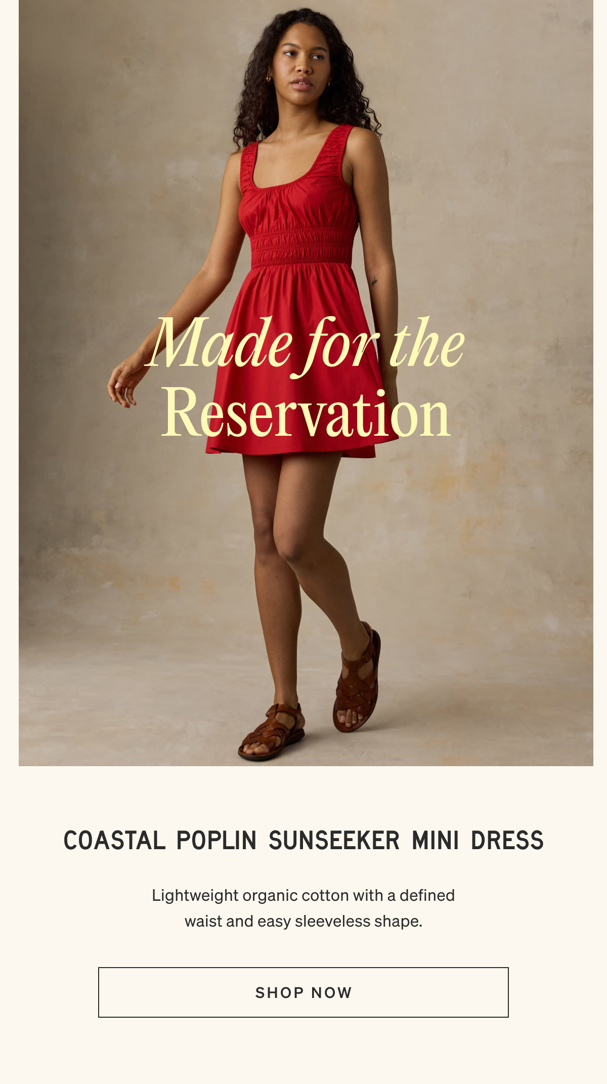 Coastal Poplin Sunseeker Mini Dress