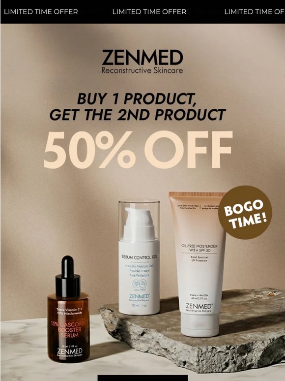 🚨 BOGO is HERE: Buy 1, Get 2nd 50% Off