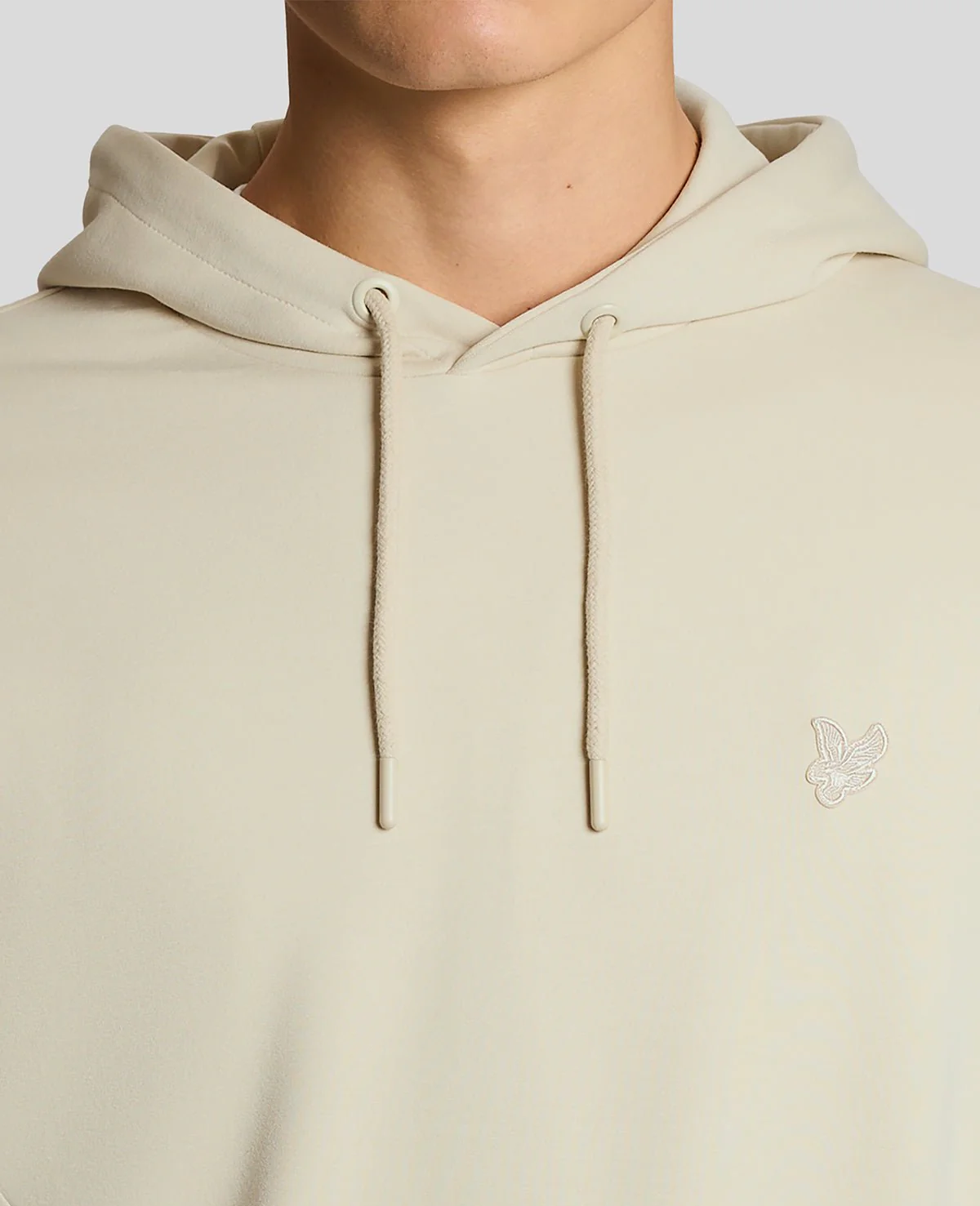 Man wears Relaxed Hoodie in Birch