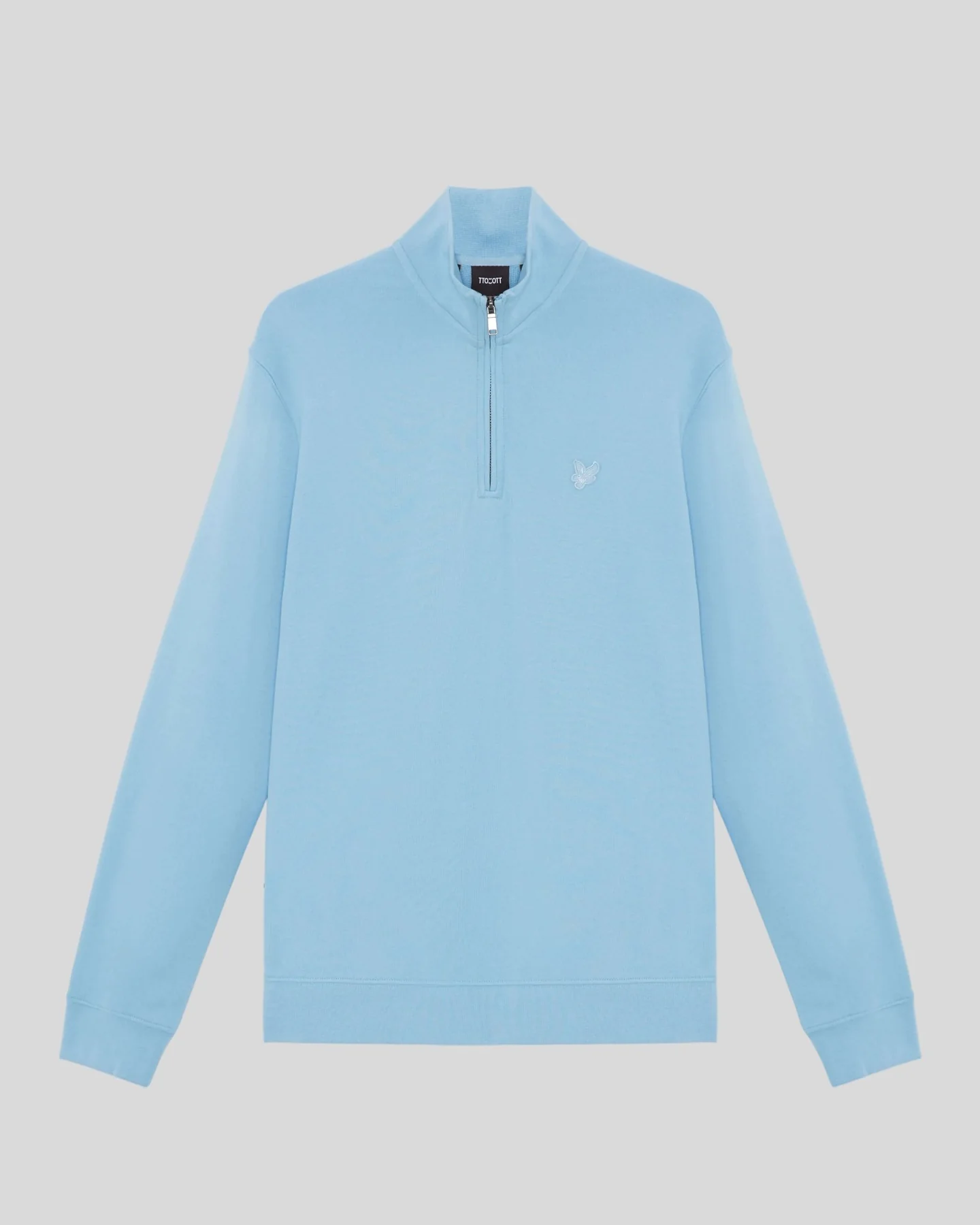 Superfine Cotton 1/4 Zip Sweatshirt in Airy Blue