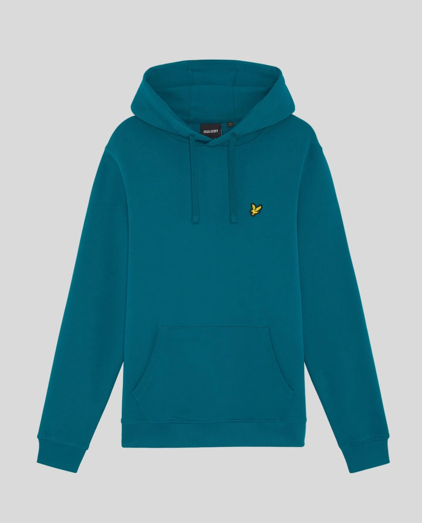 Loopback Cotton Hoodie in Lagoon
