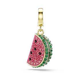 Charm Idyllia, Tailles variées, Pastèque, Multicolore, Placage de ton or