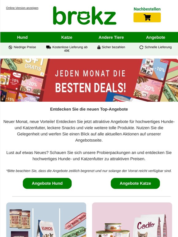 Neuer Monat, neue Angebote bei Brekz