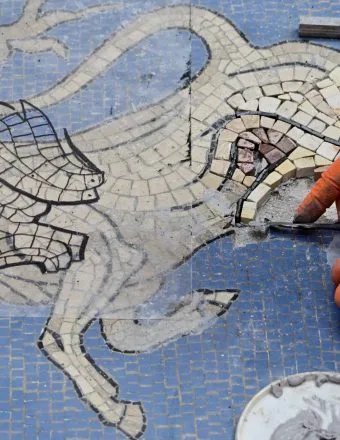 Milan’s Beloved Bull Mosaic Gets Restored—and Locals Have Thoughts
