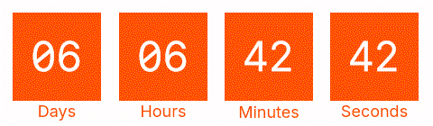 Countdown timer to the 8th of June at Midnight!