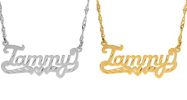 Up to 90% Off Diamond Cut Custom Name Necklace