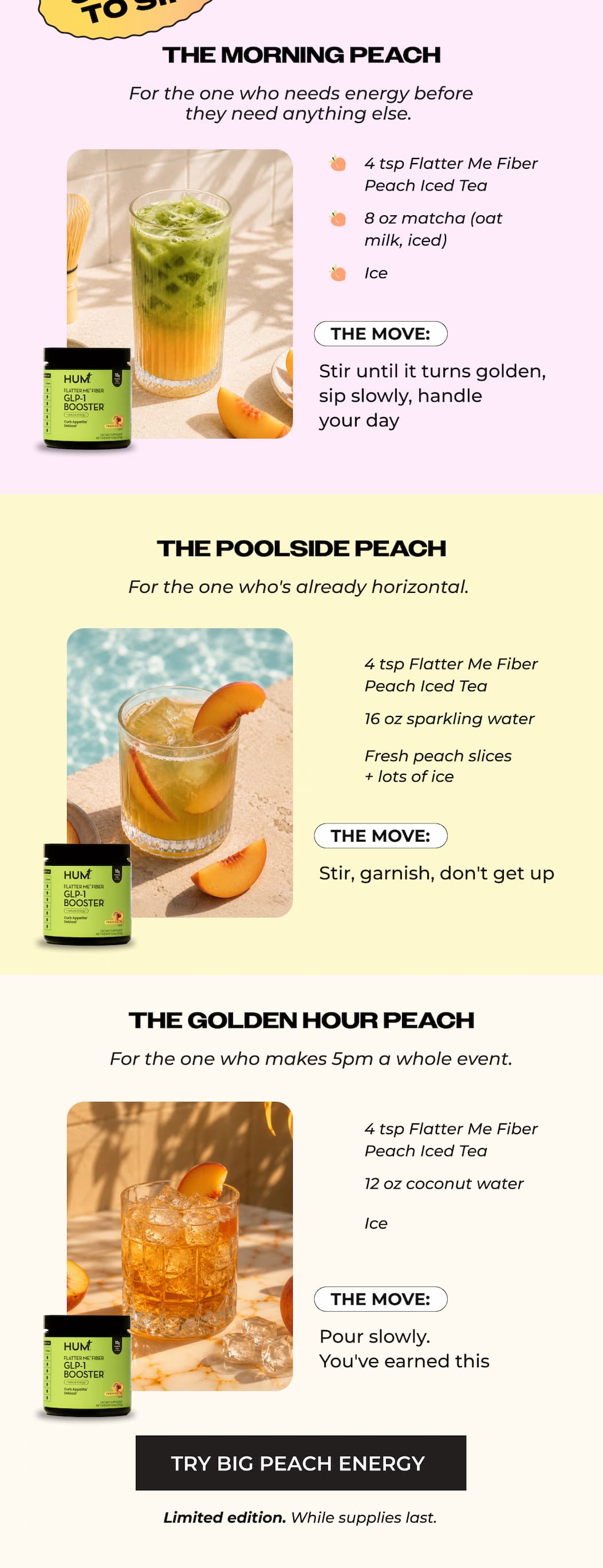 Flatter Me Fiber: GLP-1 Booster Peach Tea