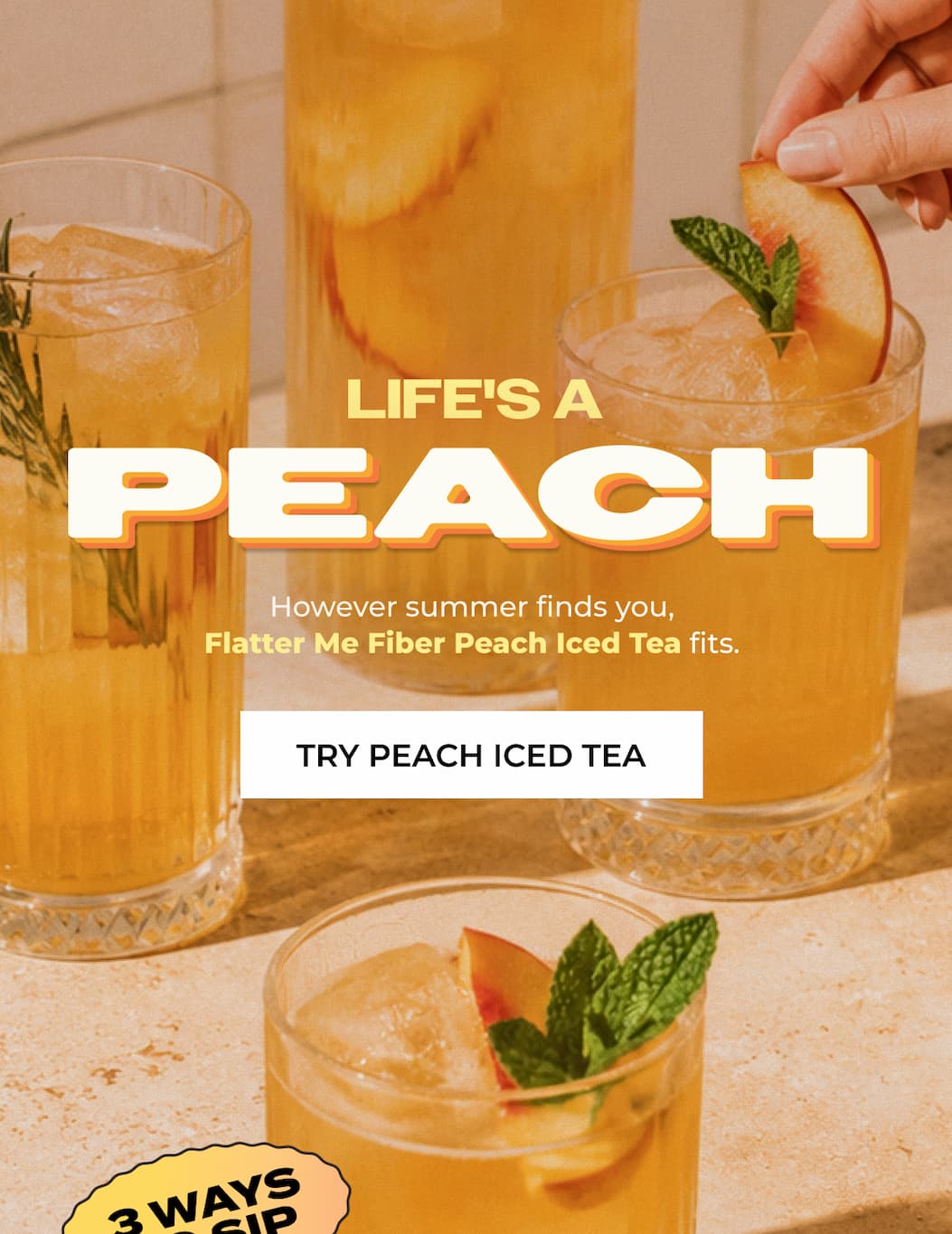 Flatter Me Fiber: GLP-1 Booster Peach Tea