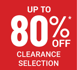 Up to 80% off clearance*