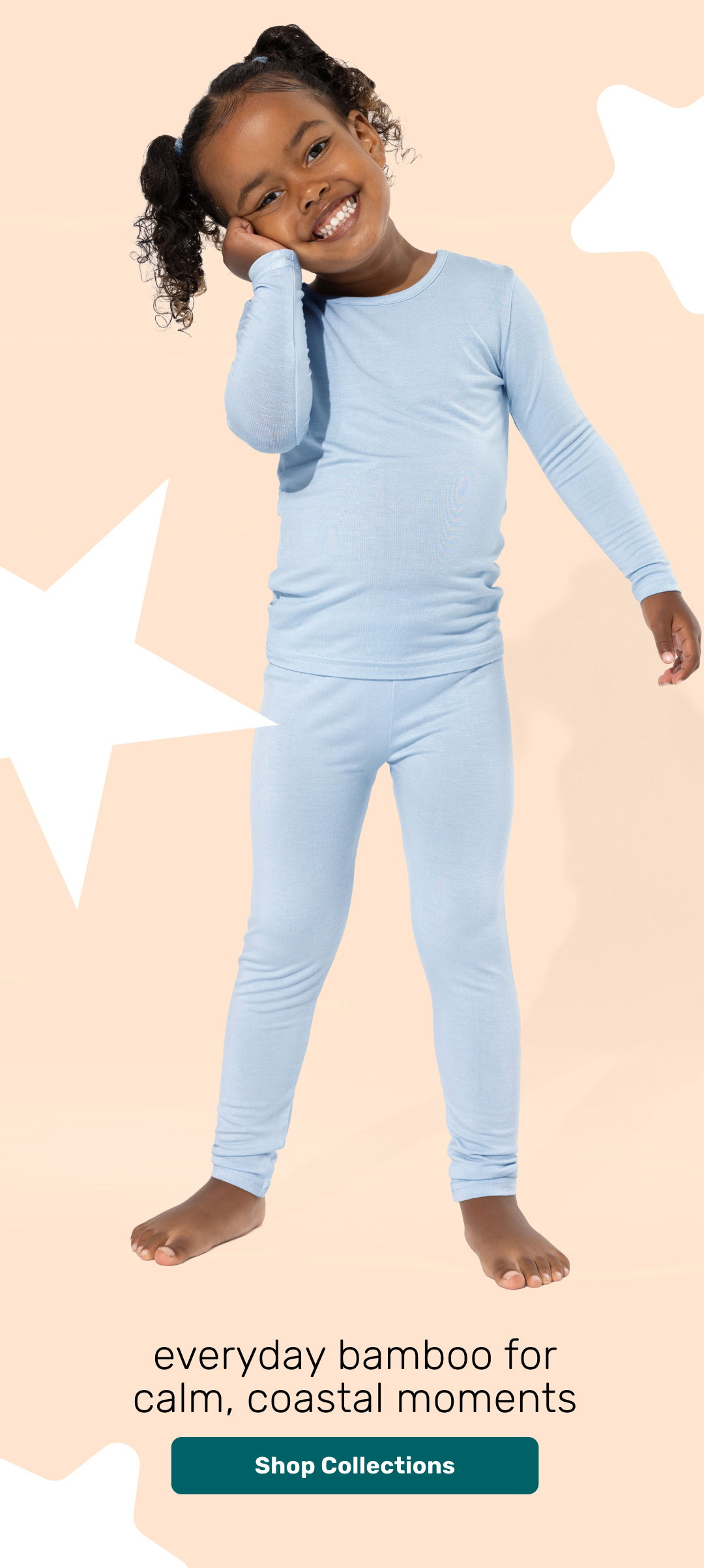 sky blue kids pajamas