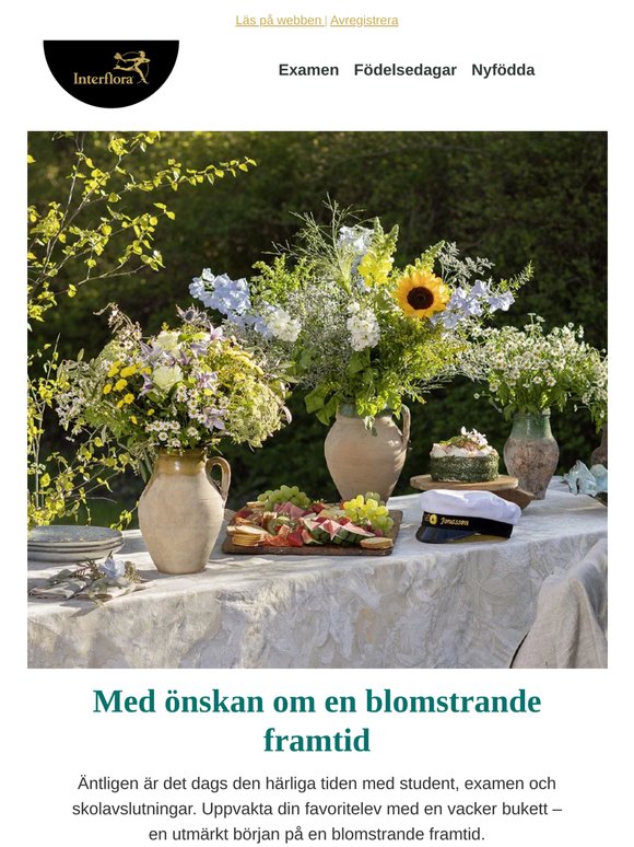 Önska studenten en blomstrande framtid