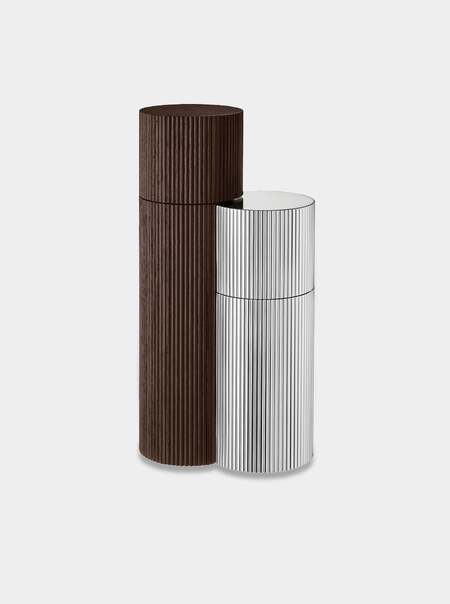 Granville Silver-Plated and Walnut Salt and Pepper Mills