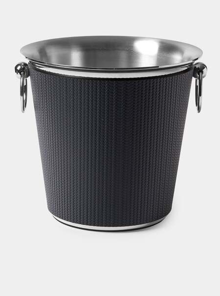 Woven Leather Champagne Bucket