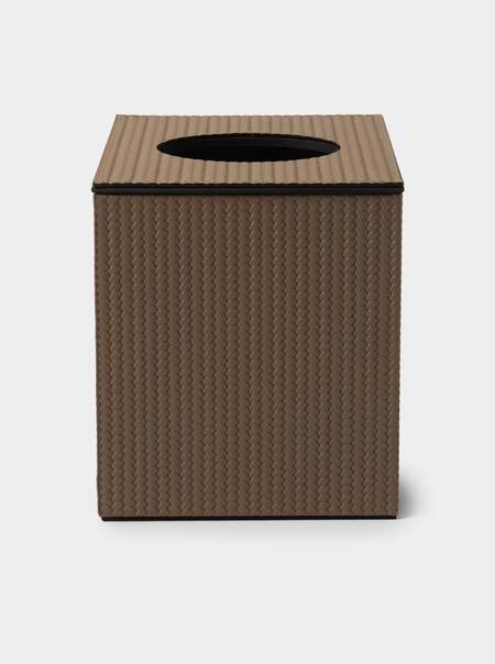 Woven Leather Magnetic Tissue Box