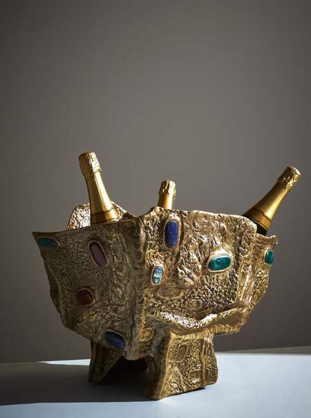 Tutti Frutti Brass Champagne Bucket
