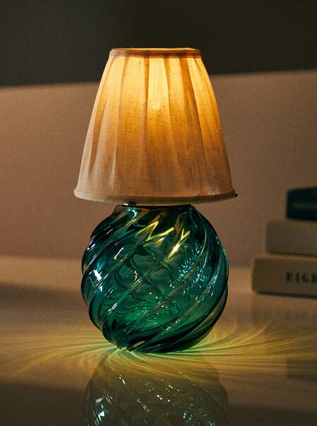 Twist Bar Hand-Blown Murano Glass Portable Lamp