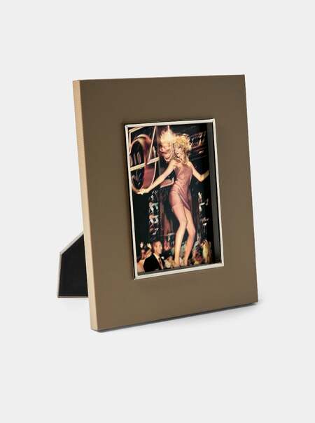 Leather and Silver-Plated Photo Frame (5x7