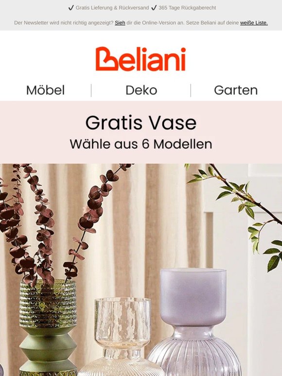 Gratis Vase – 6 stylische Modelle warten auf dich! 🎁✨