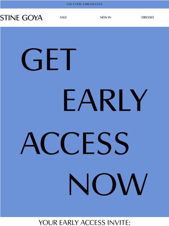 Early Access: Up to 50% Off 💌