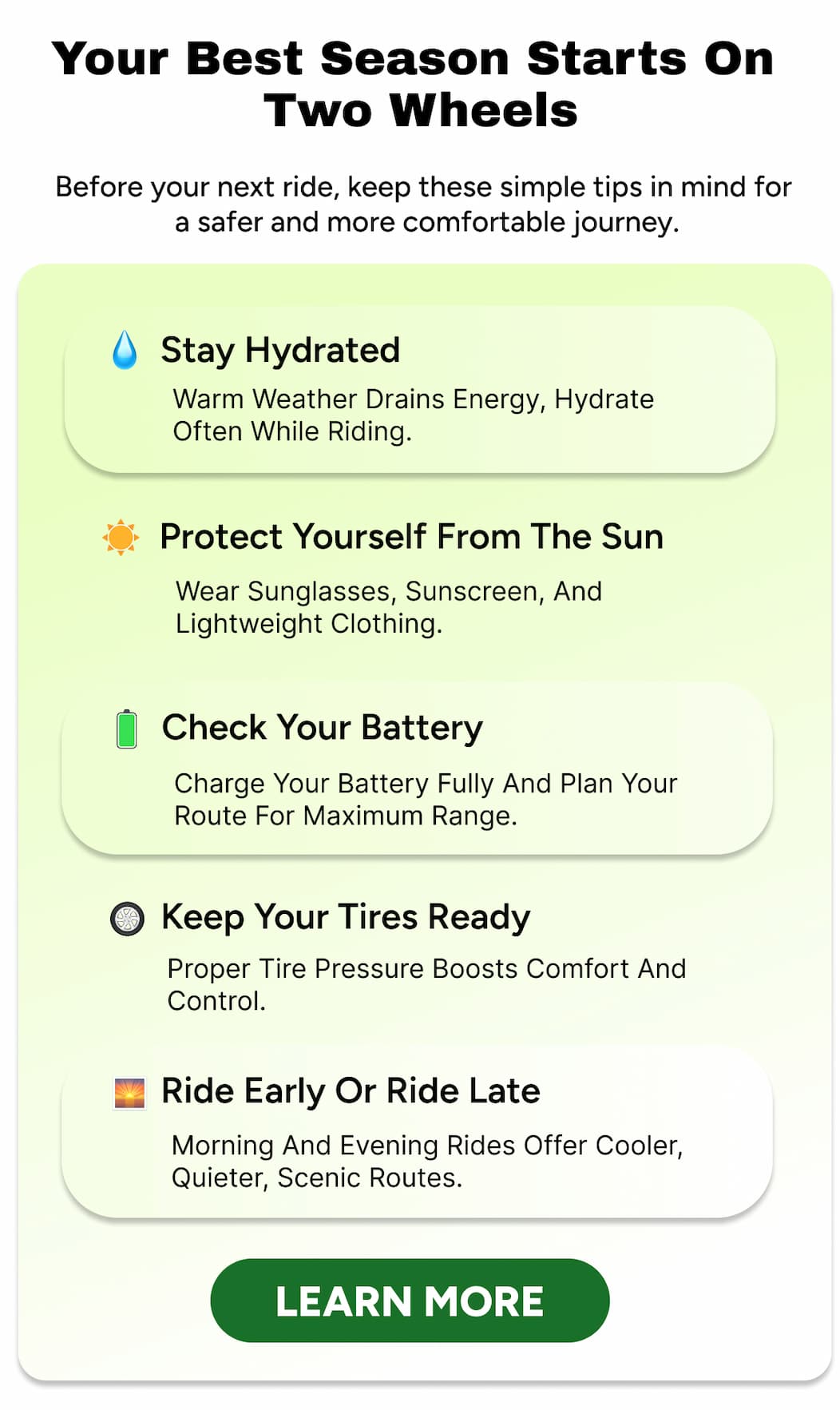 your best season starts on two wheels