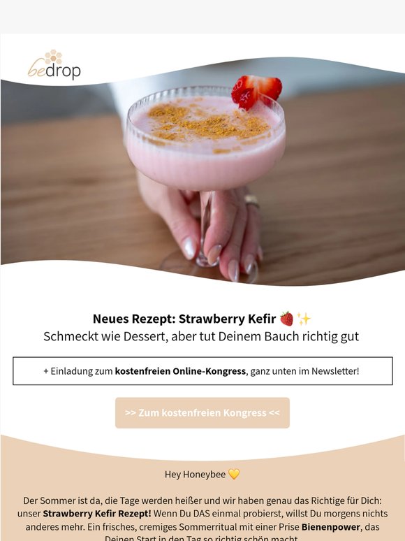 (Neues Rezept) Strawberry Kefir 🍓😋