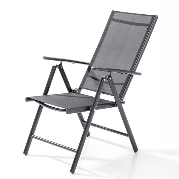 2er Set Aluminium Klappsessel - Anthrazit