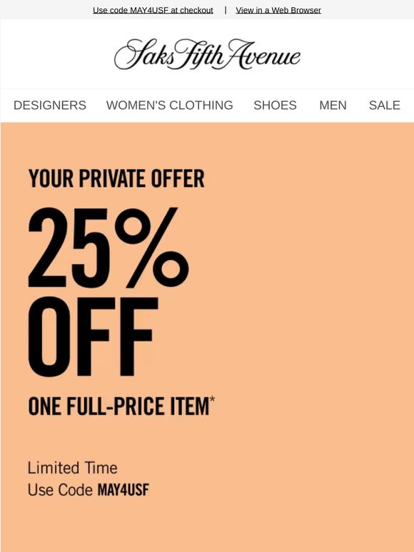 Your private offer ends today: 25% off one item + These Toccin styles are running low