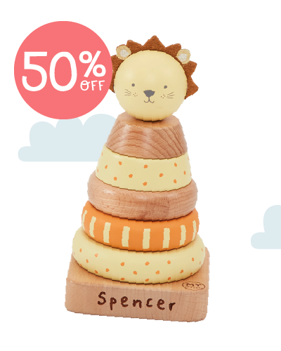Personalised Wooden Lion Stacker Toy FSC®