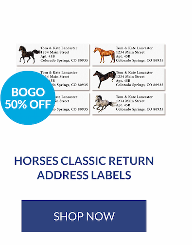 Horses Classic Return Address Labels [Click here to Shop Now]
