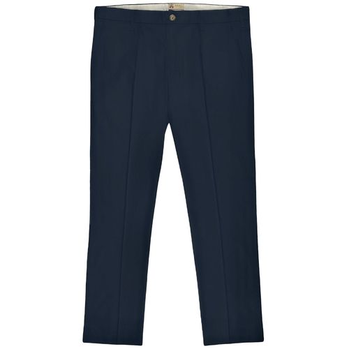 Real Hoxton Stay Pressed Trousers - Navy