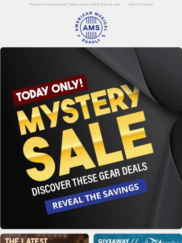 MYSTERY SALE 🔮 Today Only, See Inside & Reveal Your Gear Deals!