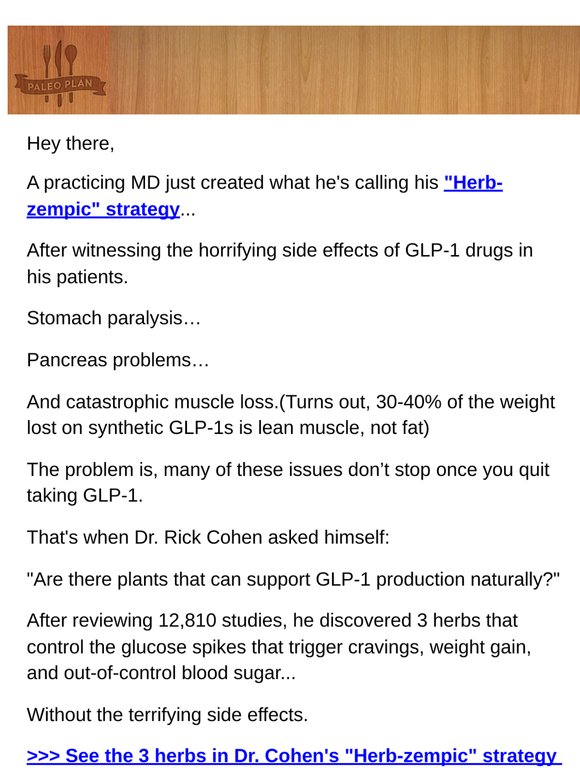 Doctor creates "Herb-zempic" strategy after witnessing side effects