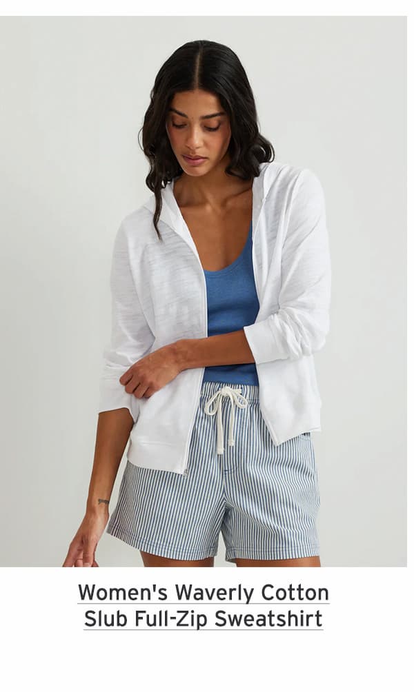 Women's Waverly Cotton Slub Full-Zip Sweatshirt