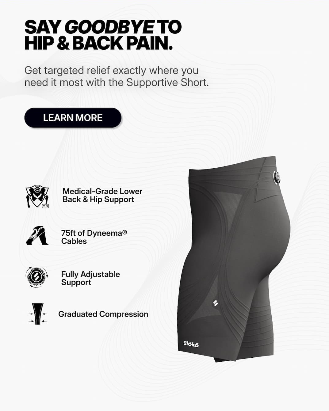 Headline: Say goodbye to hip & back pain