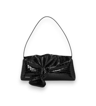 Bolso Knot Scarf croco negro