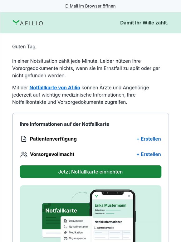 Neu: Ihre Notfallkarte fürs Smartphone 📱