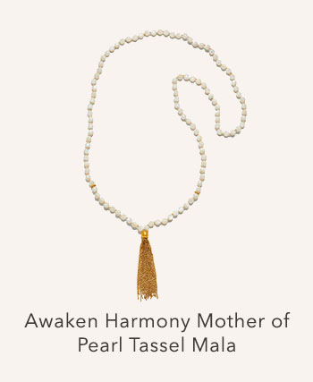 Awaken Harmony Mother of Pearl Tassel Mala