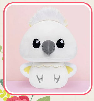 Cute long rainbow plushie.