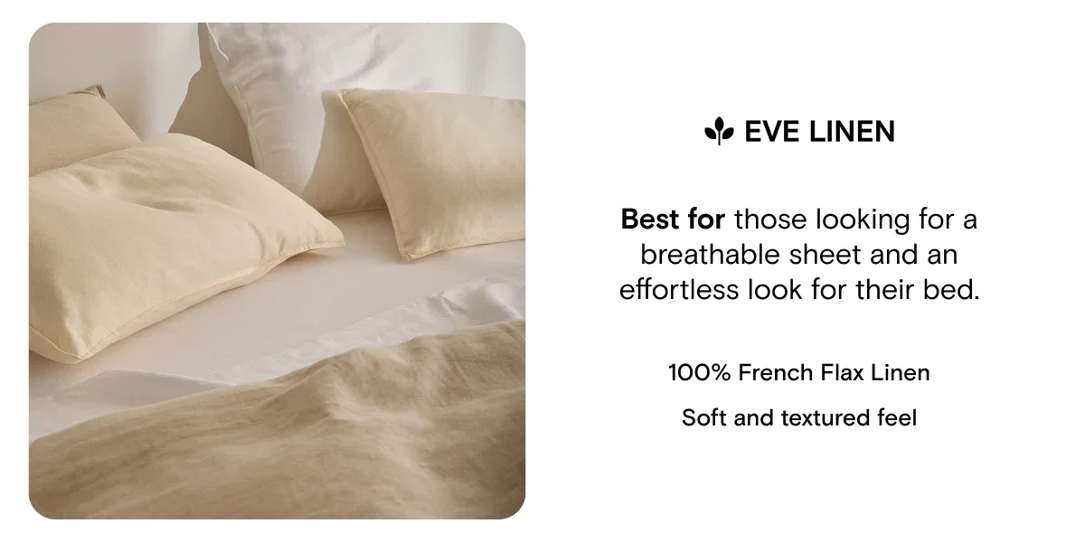 100% French Flax Linen. Soft and textured feel - Shop Eve Linen