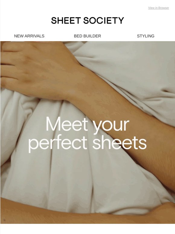 Dreamer, find your perfect sheets