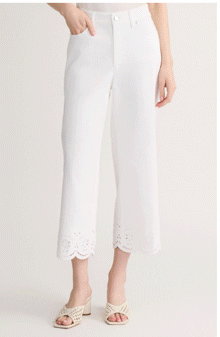 Lexington Embroidered Cropped Jeans