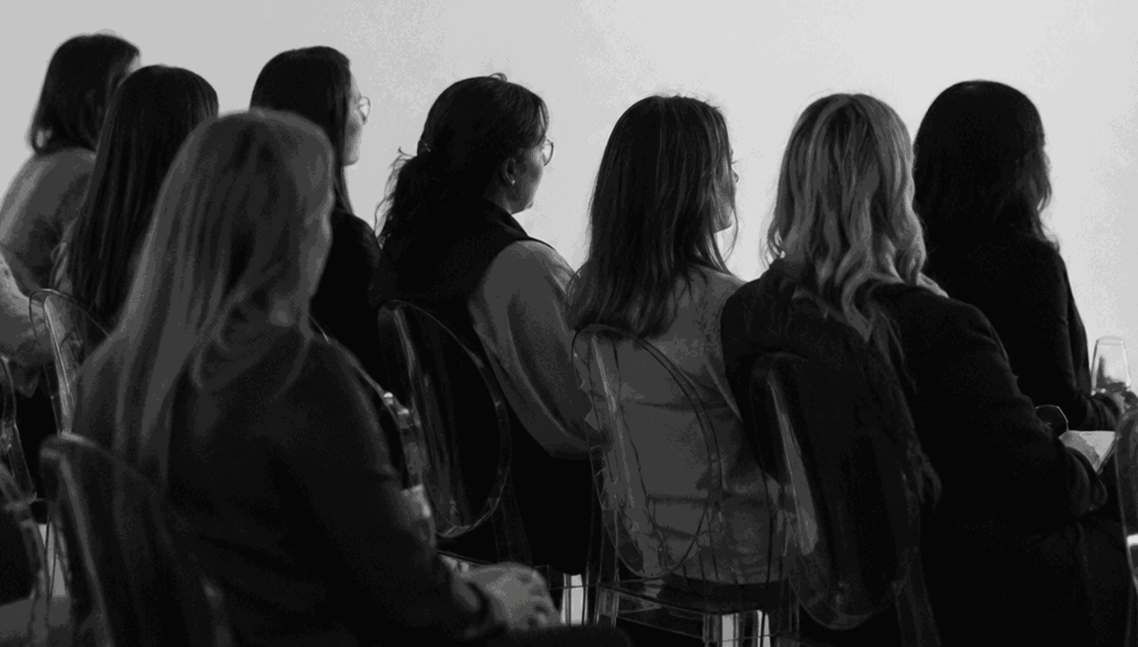 A seated audience at one of the KEATS pop-up sessions at Peter Jones.