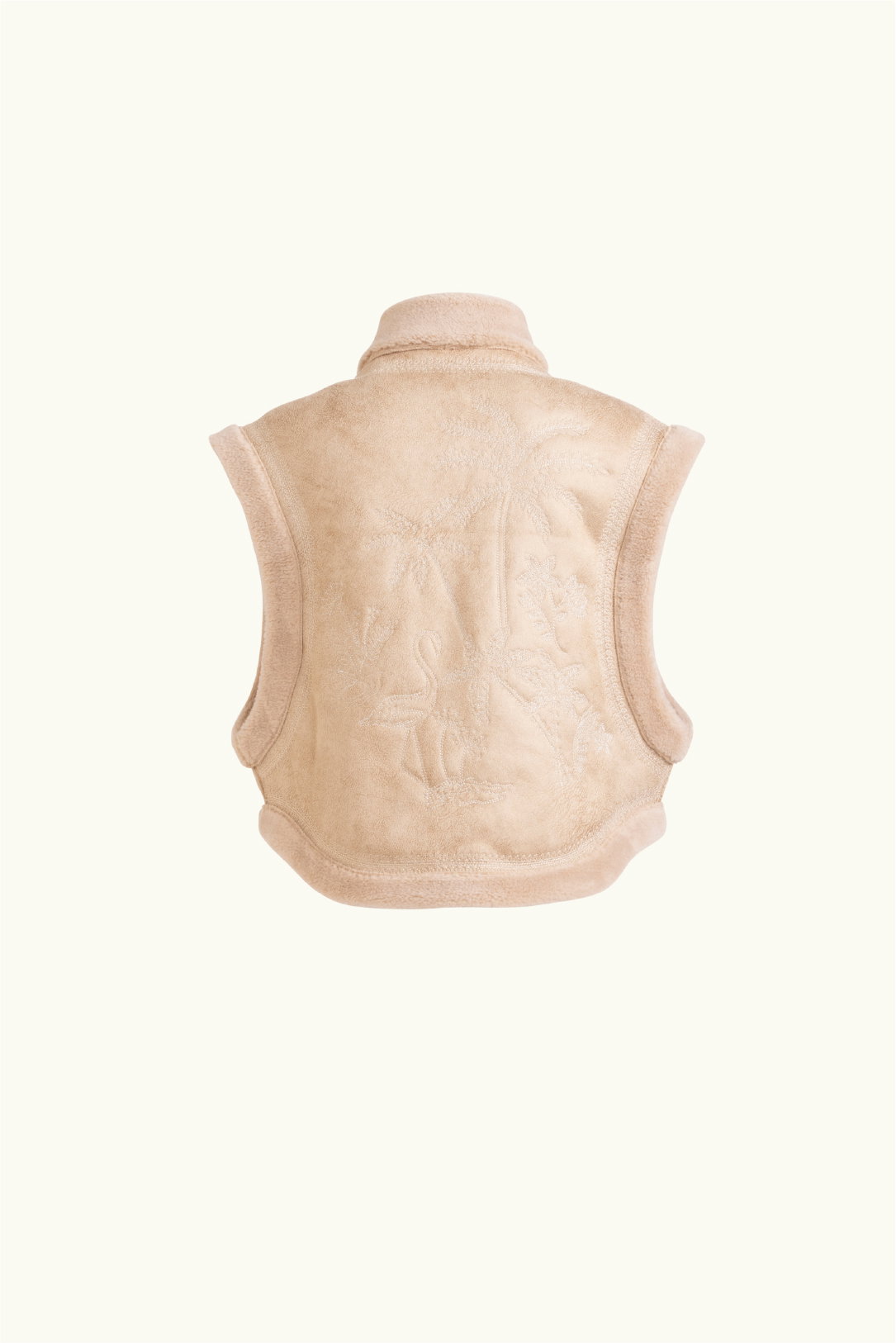 Shiloh Embroidered Faux Shearling Vest